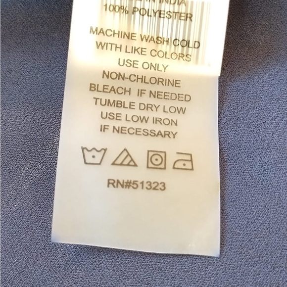 Vince Camuto Navy Floral Spring Injection Sleeveless Roundneck Blouse Sz XXL. - Picture 6 of 12